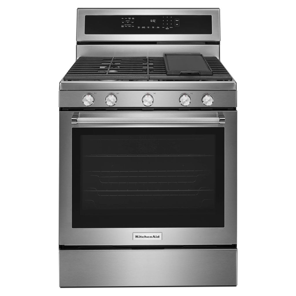 30" 5Burner Gas Convection Range KitchenAid KFGG500ESS Tanguay