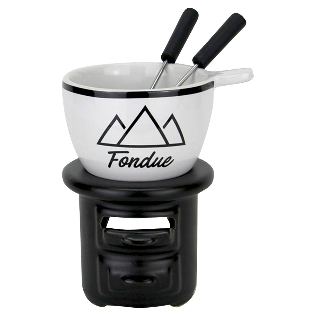 Fondue set with black base 777-007 | Tanguay