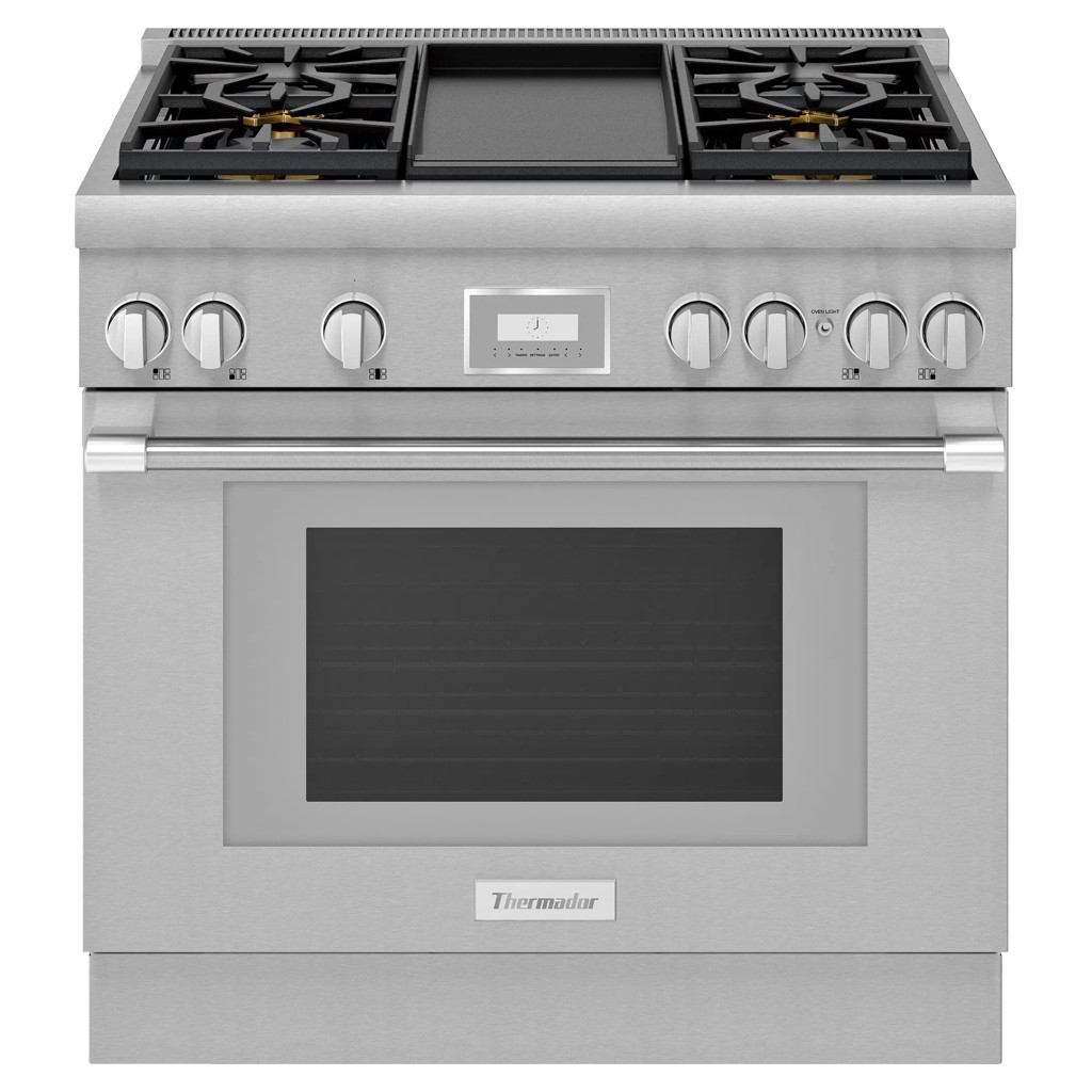 Cuisinière encastrable au gaz et électrique 36 po Thermador PRD364WDHC