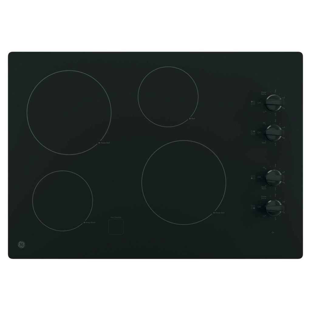 30" Smooth Top Electric Cooktop Black GE JP3030DJBB Tanguay