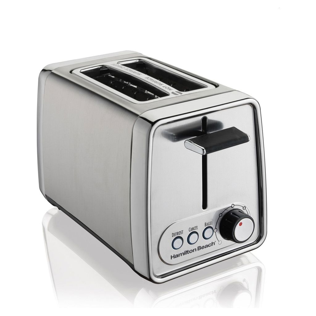 Toaster 2 Slice, Projection Stainless Steel Toasters with Bagel