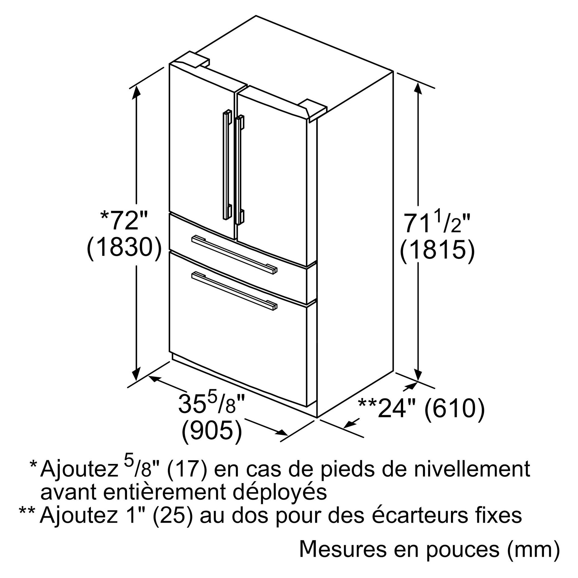 ティーズ ページ88 21 cu. ft. 4-Door Refrigerator Bosch B36CL80SNS | Tanguay