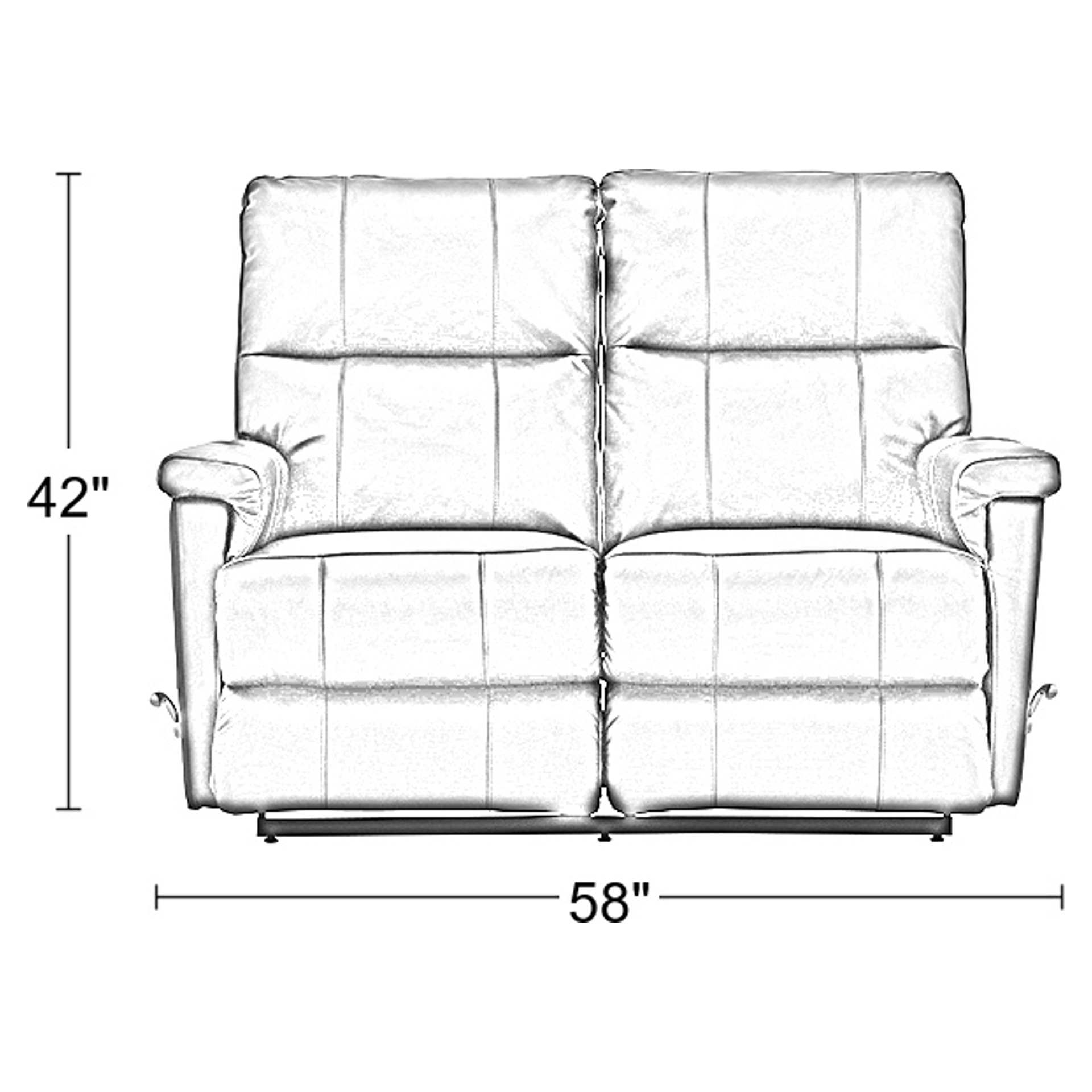 Ethan Reclining Leather Loveseat La-Z-Boy T32-3601H | Tanguay