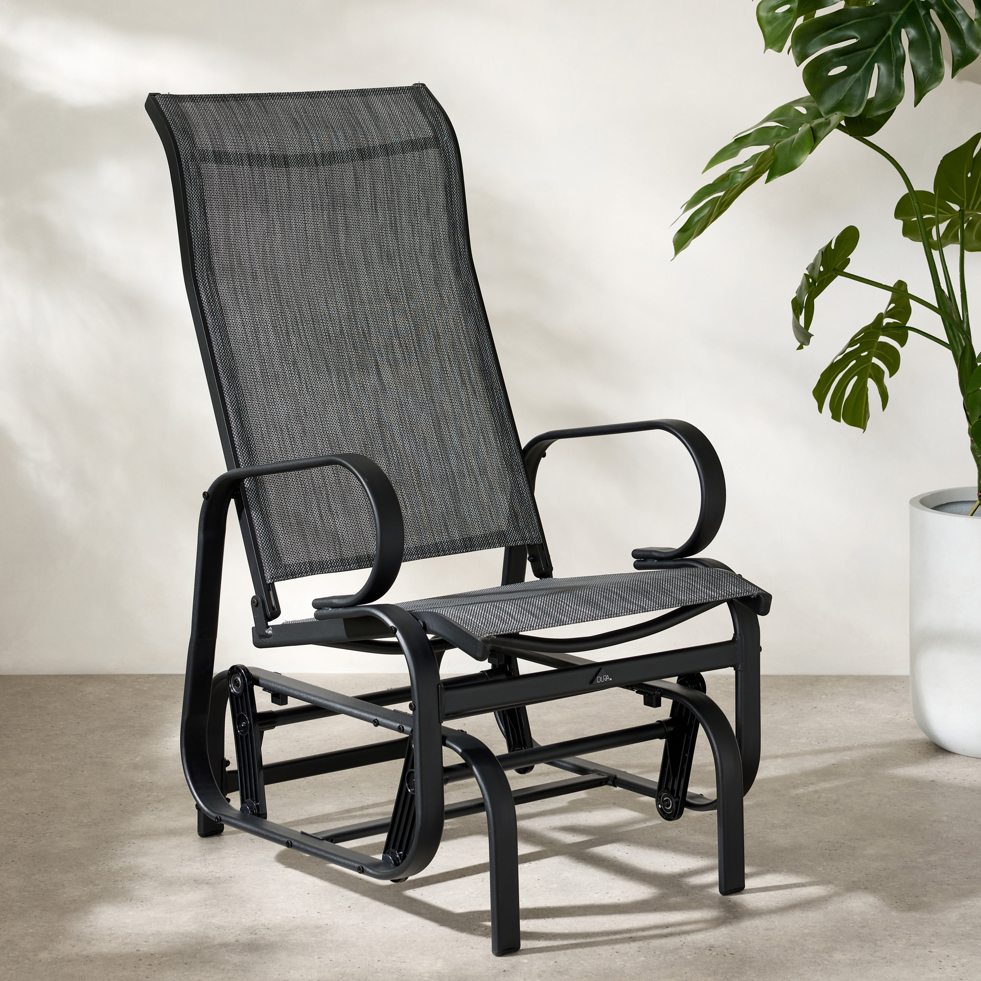 outdoor sling rocking chair