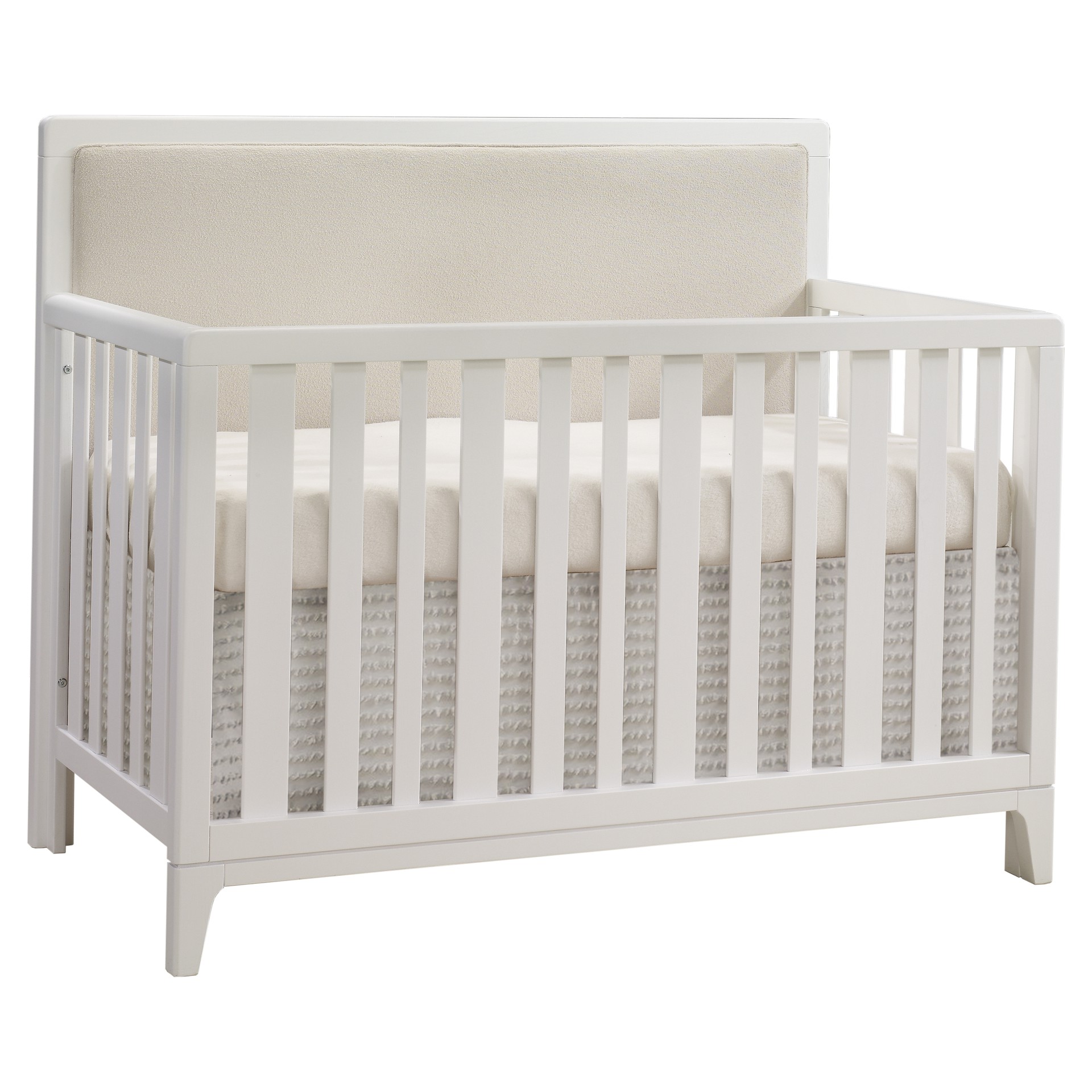 Kyoto Convertible Crib with Upholstered Headboard Panel Natart