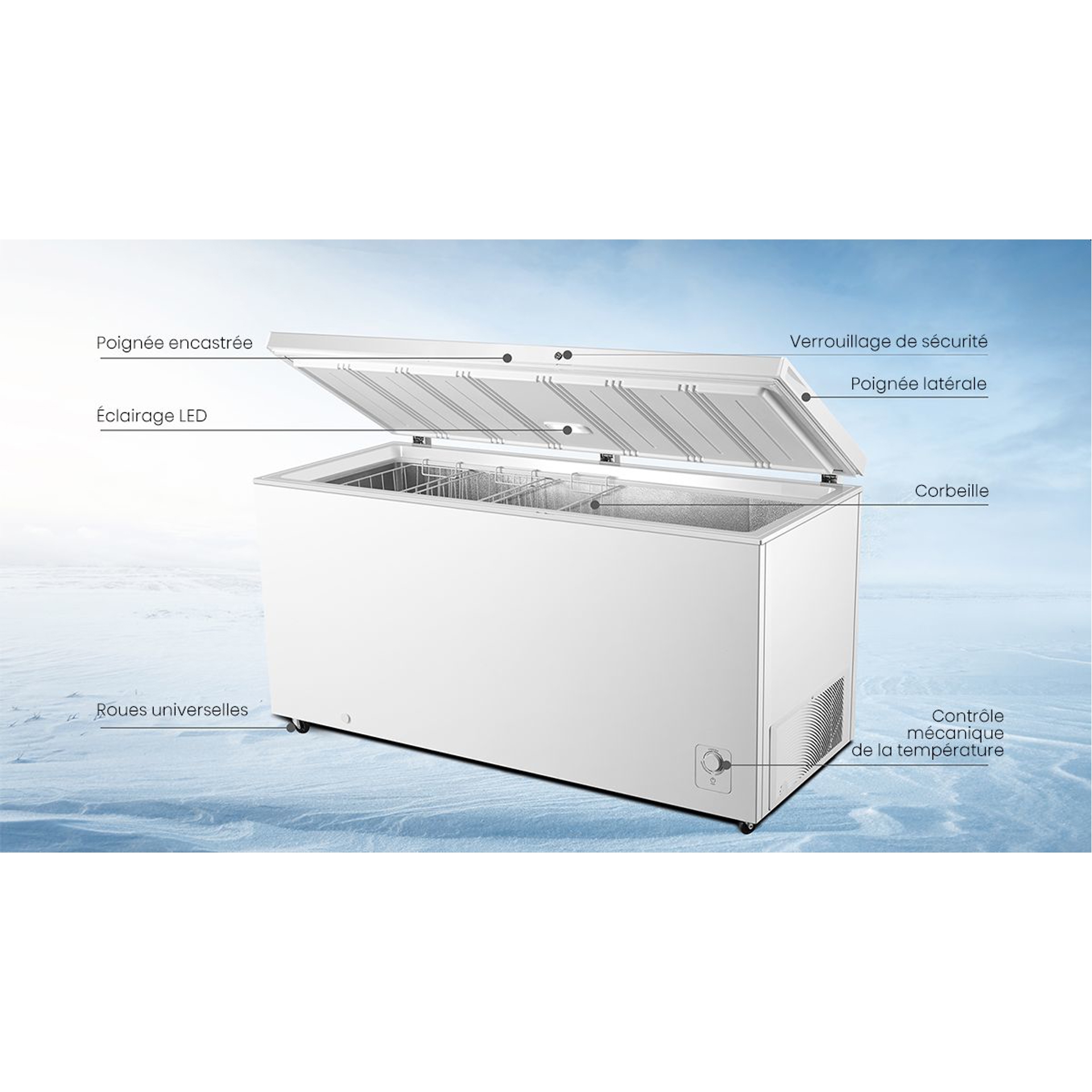 17.7 cu. ft. Convertible Chest Freezer Hisense FC18D6CWD | Tanguay