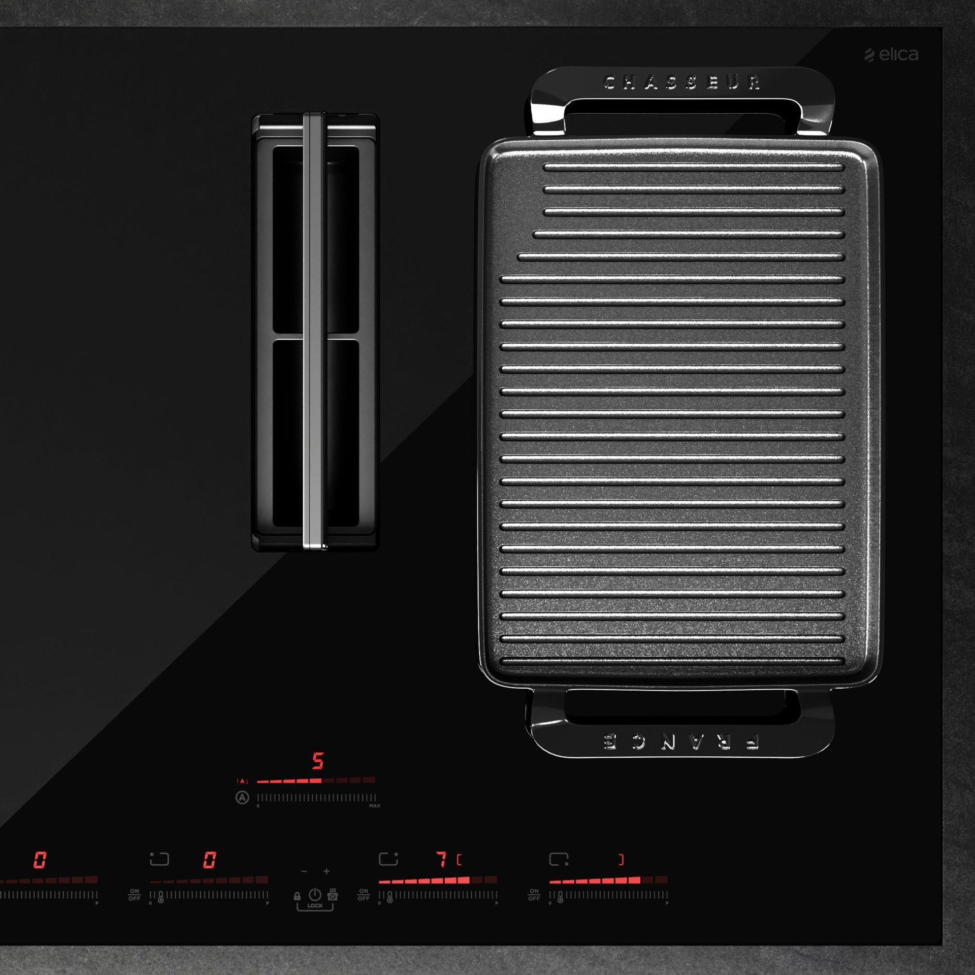 36" Induction Cooktop with Downdraft Ventilation Elica ENF436BL Tanguay