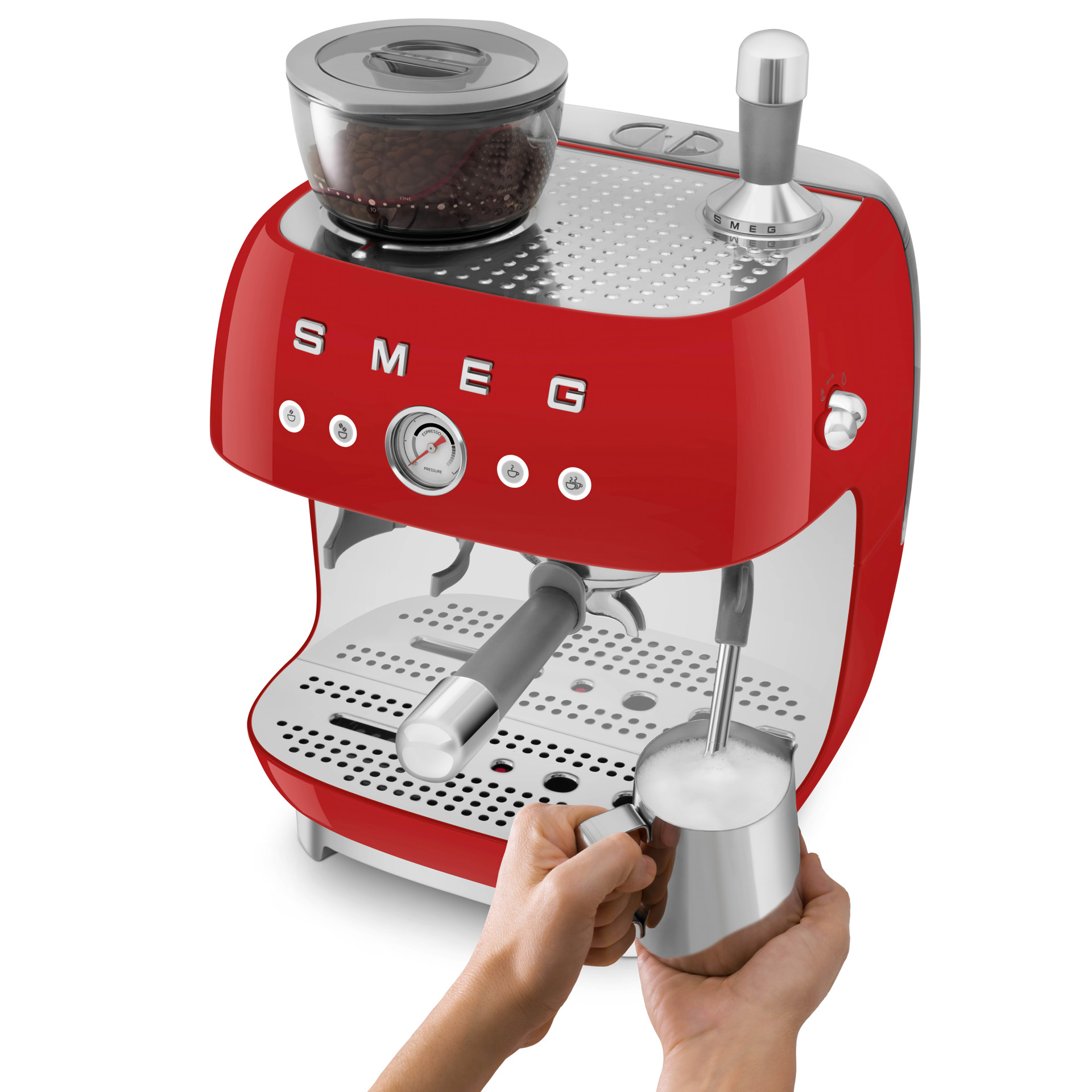 Smeg 50's Style Manual Espresso Coffee Machine With Coffee