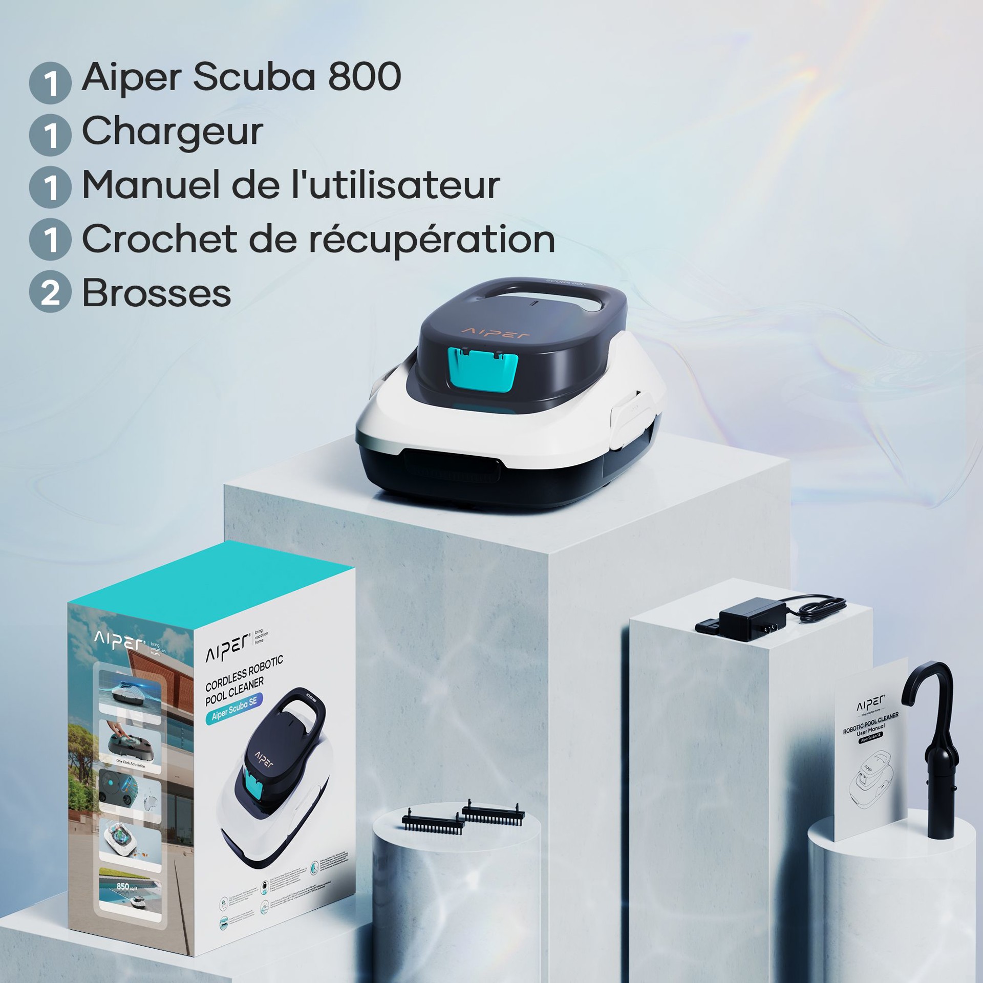 Aiper Scuba 800 Cordless Robotic Pool Cleaner Aiper Intelligent SCUBA ...