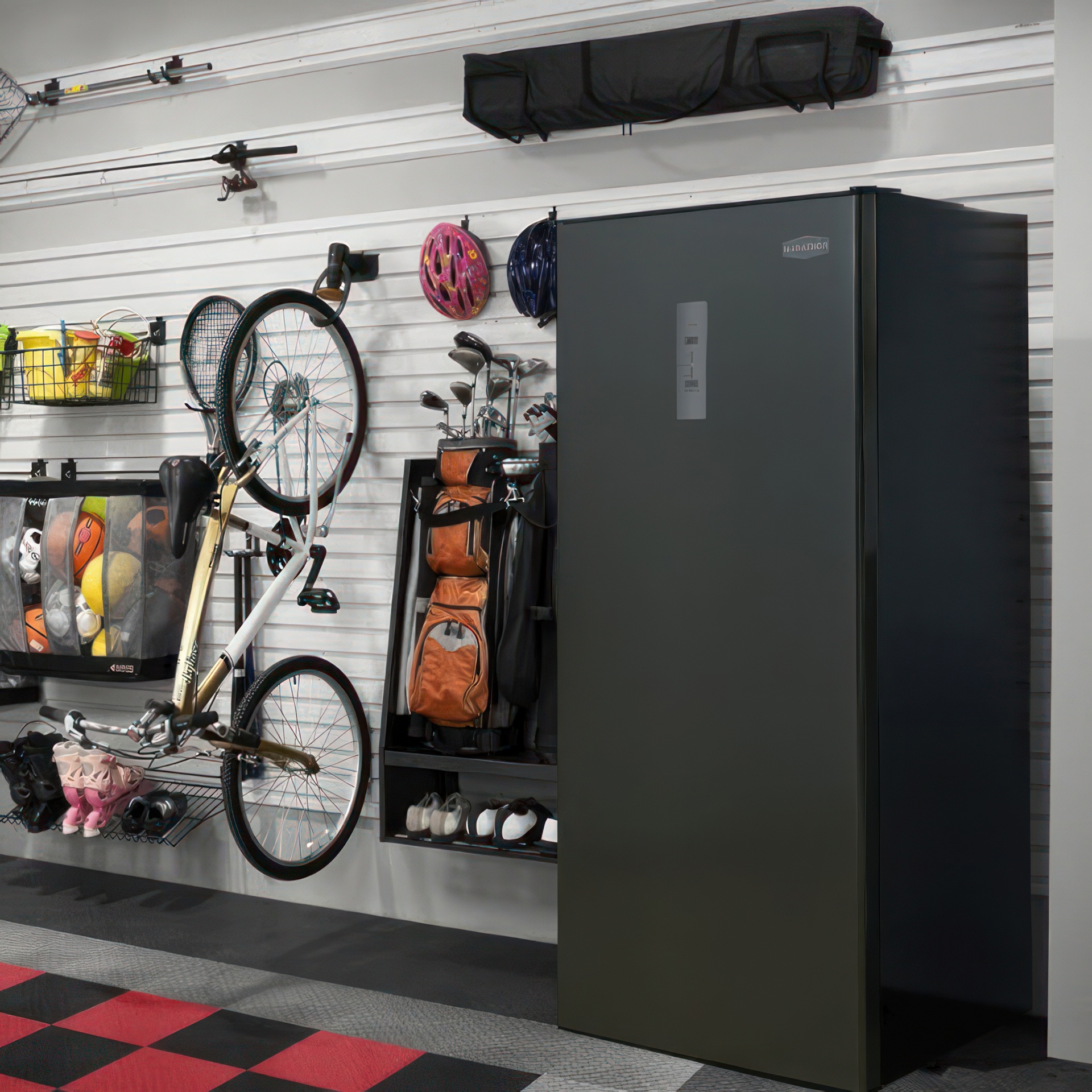 21.2 cu. ft. Black Steel Convertible Fridge or Freezer - 33 in