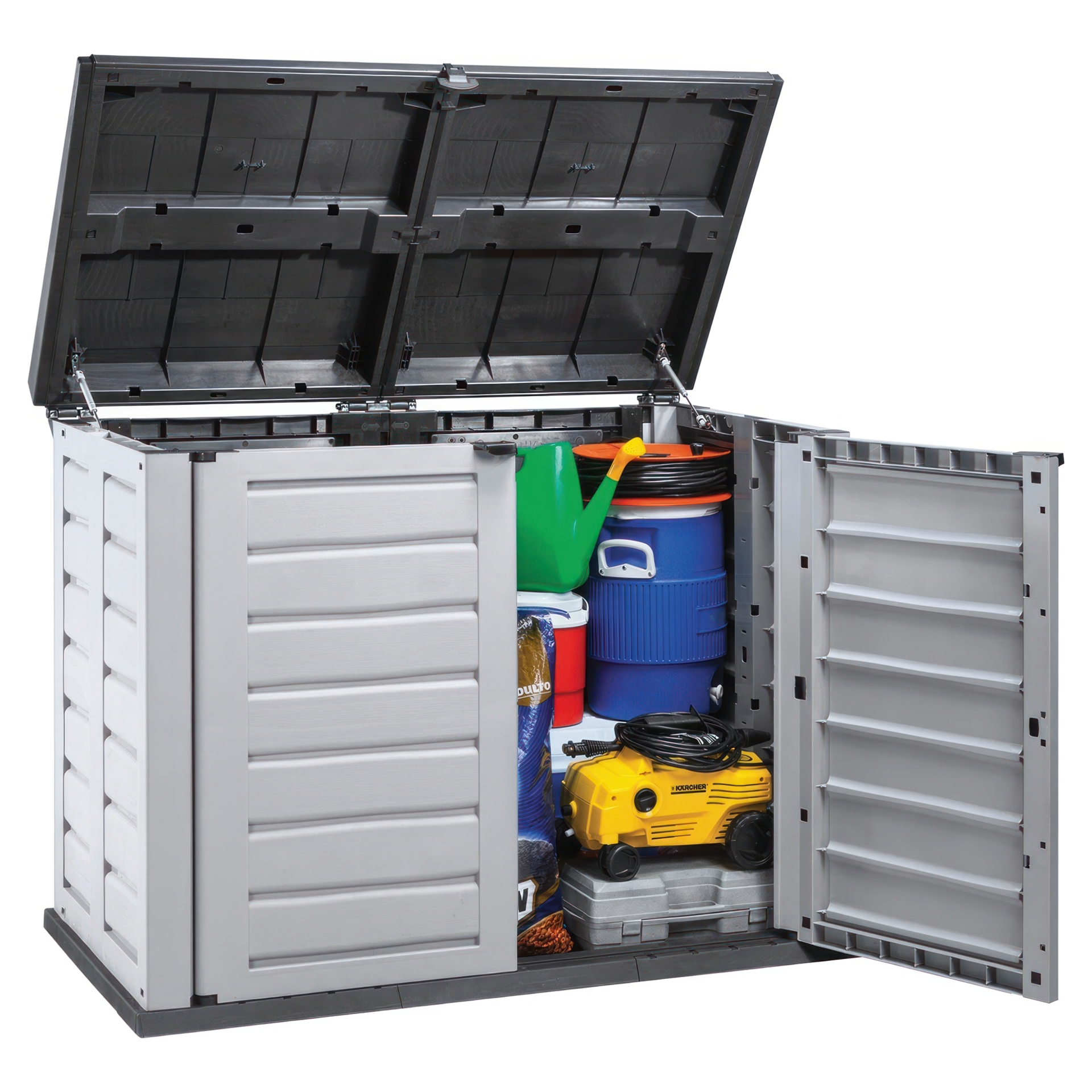 Axi Hugo Armoire De Jardin En Bois Brun | Armoire Exterieur, Armoire à Outils Pour Le Jardin Avec 3 étagères Fixes Meuble Exterieur Rangement Pour