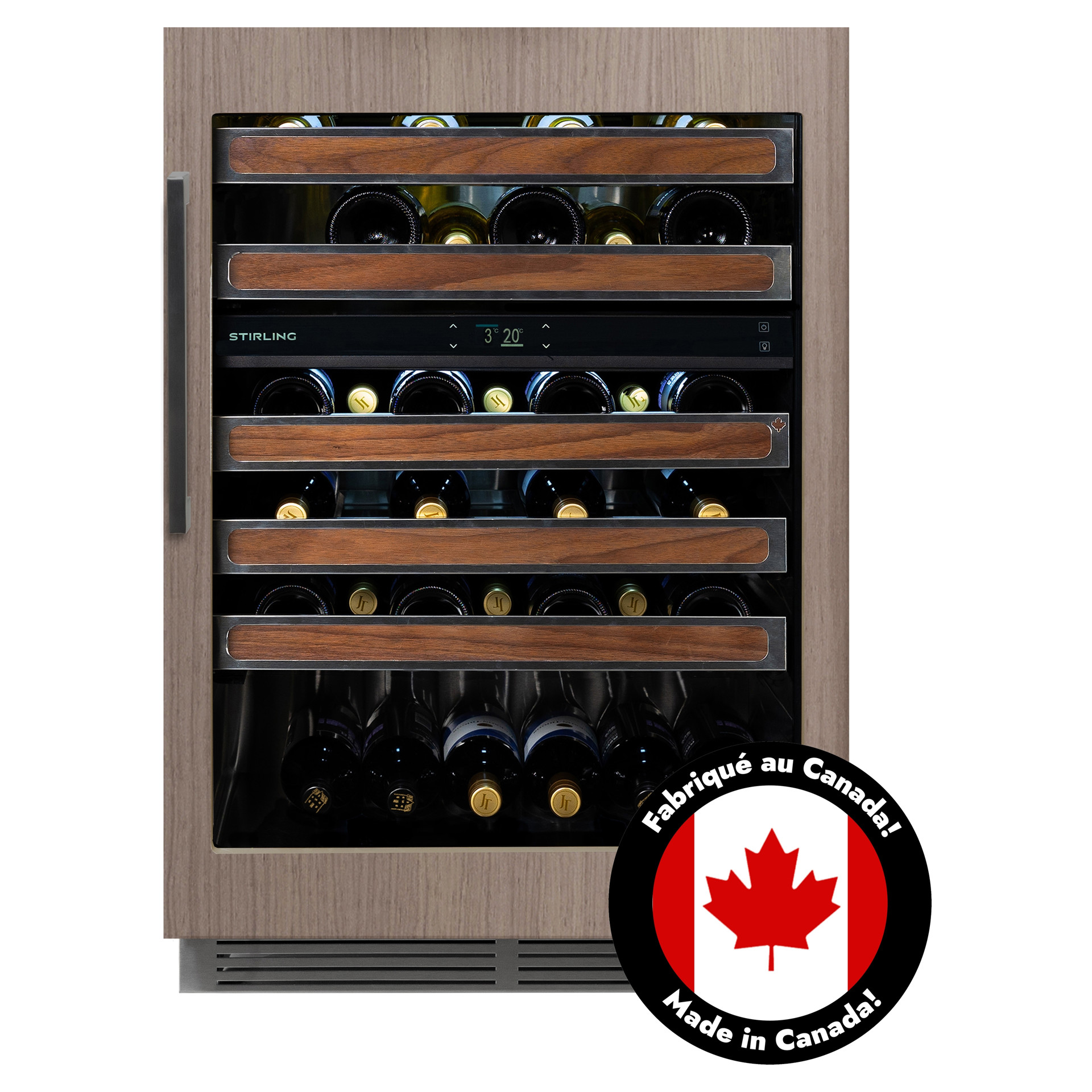 42-bottle Dual Zone Panel Ready Wine Cooler Stirling S4-D225PANR 42-bottle Dual Zone Panel Ready Wine Cooler Stirling S4-D225PANR