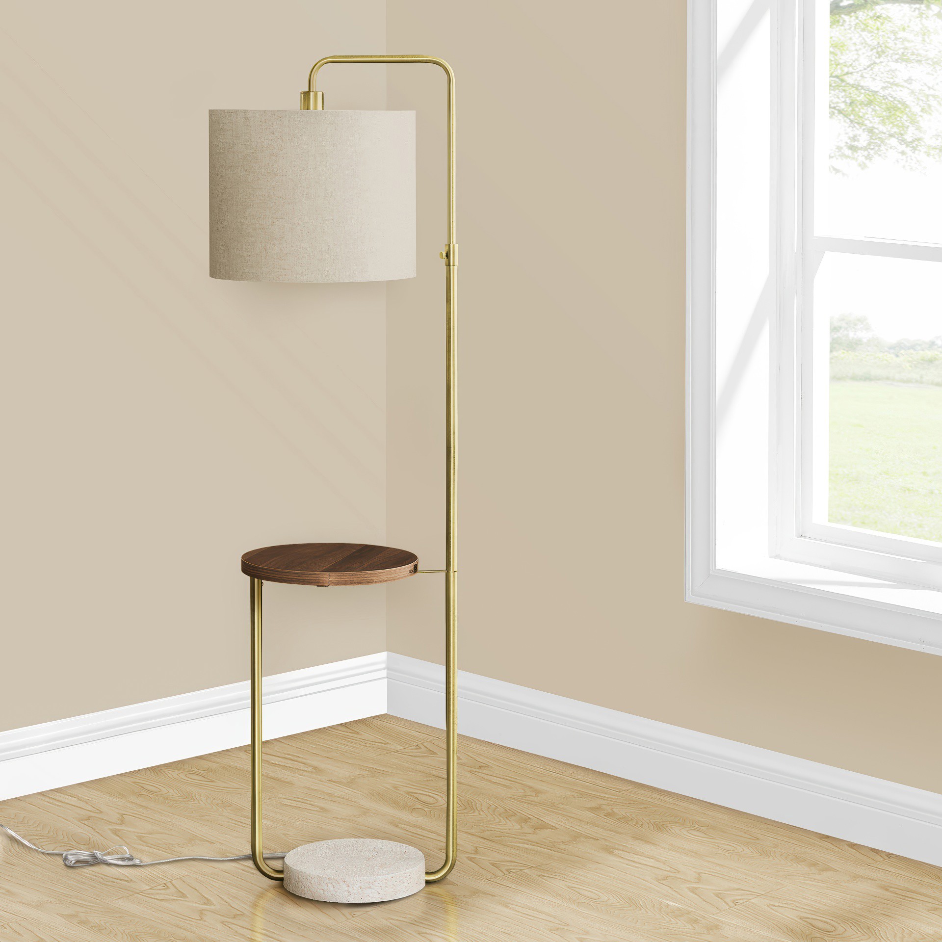 Floor Lamp with Integrated Table Monarch Specialties | Tanguay