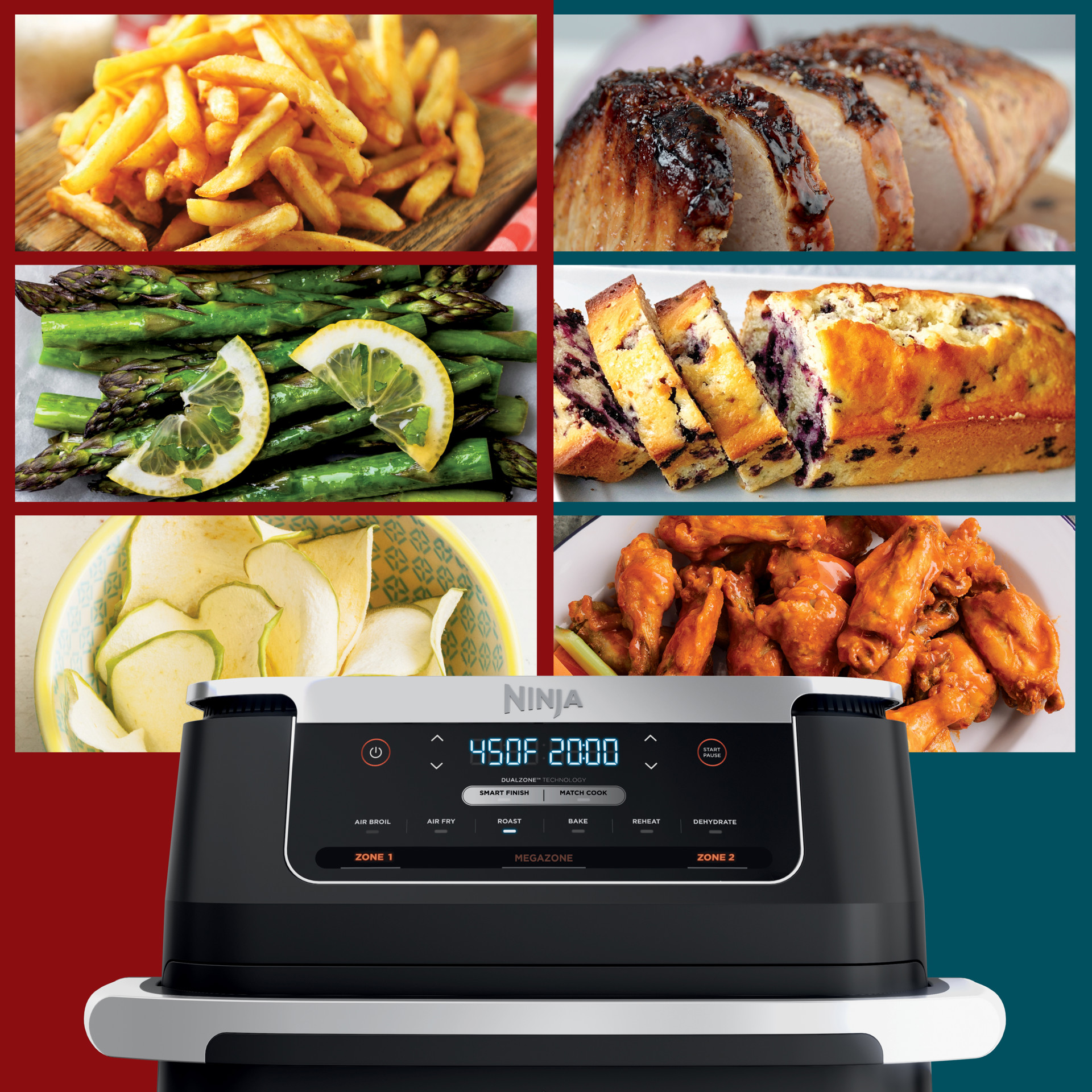 Ninja Foodi® FlexBasket™ Air Fryer with 7-qt MegaZone™ Air