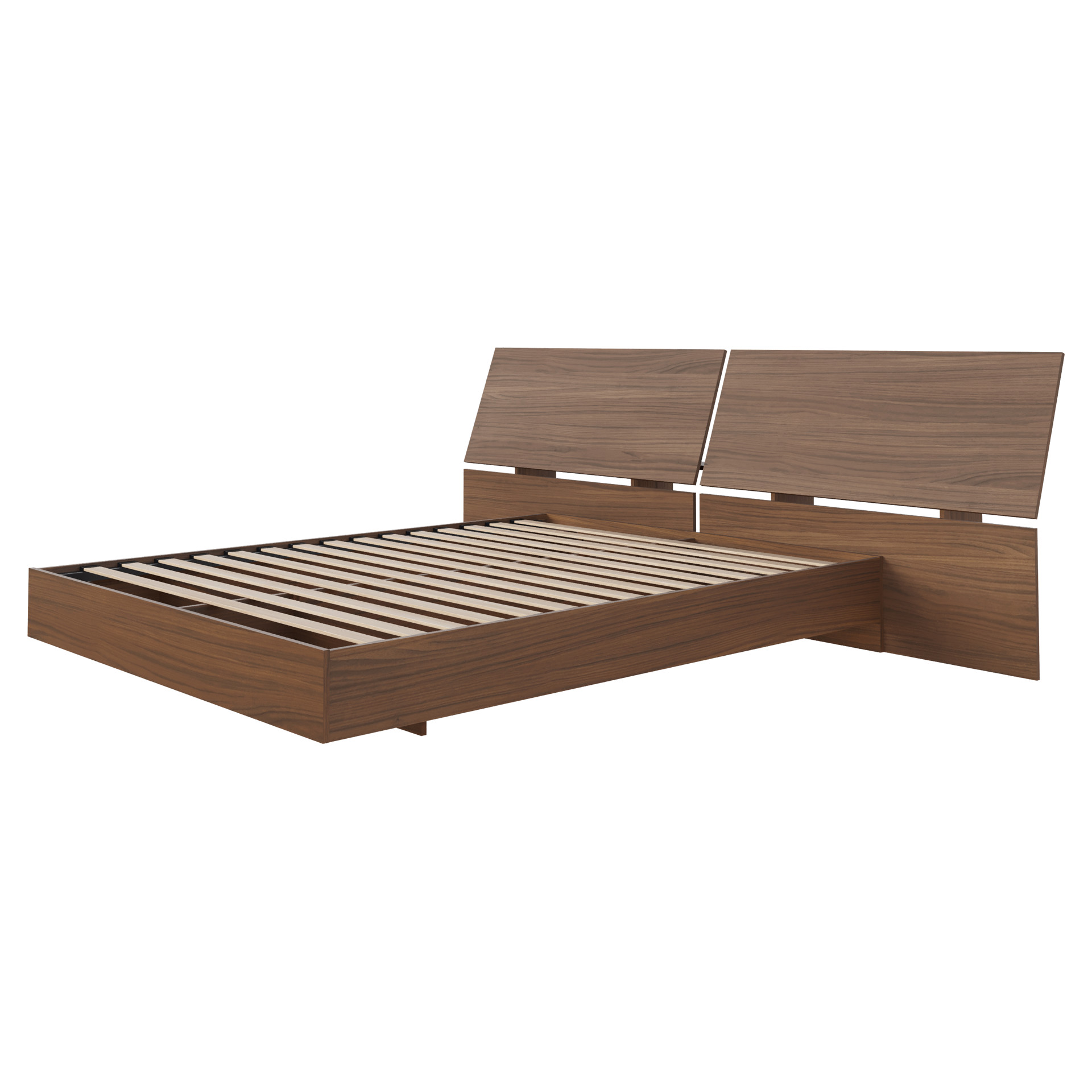 Nexera Bed Hera 3 Piece Queen Size Bedroom Set Walnut