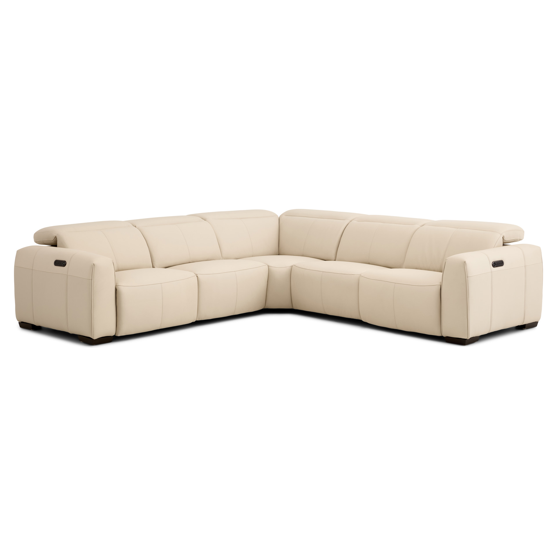 Power Recline Leather Sectional with Adjustable Headrests New