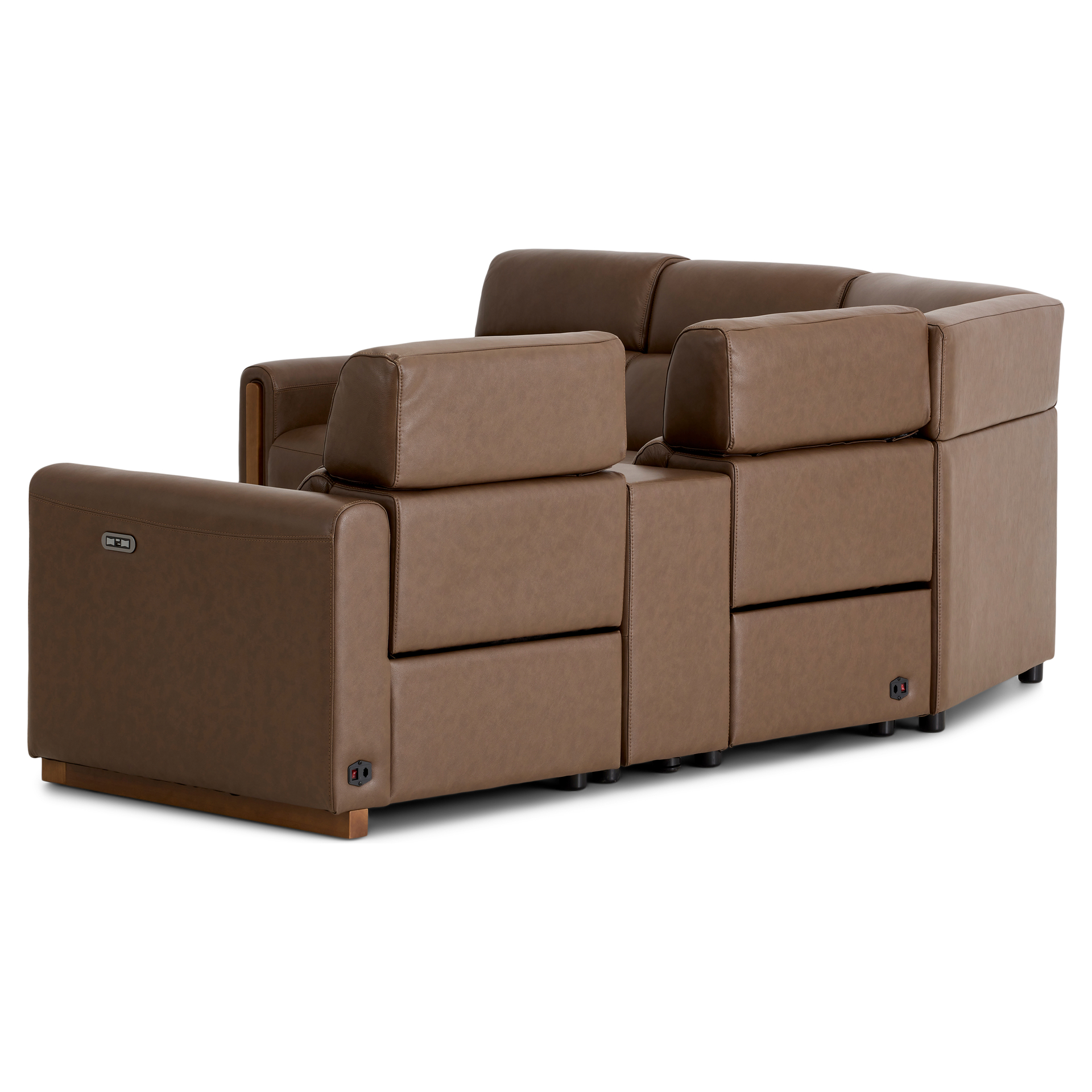 NICENESS 24AW LOWE.H.H – PETIT BROWN Nice Link Theo Luxe 6-piece Leather Power Reclining