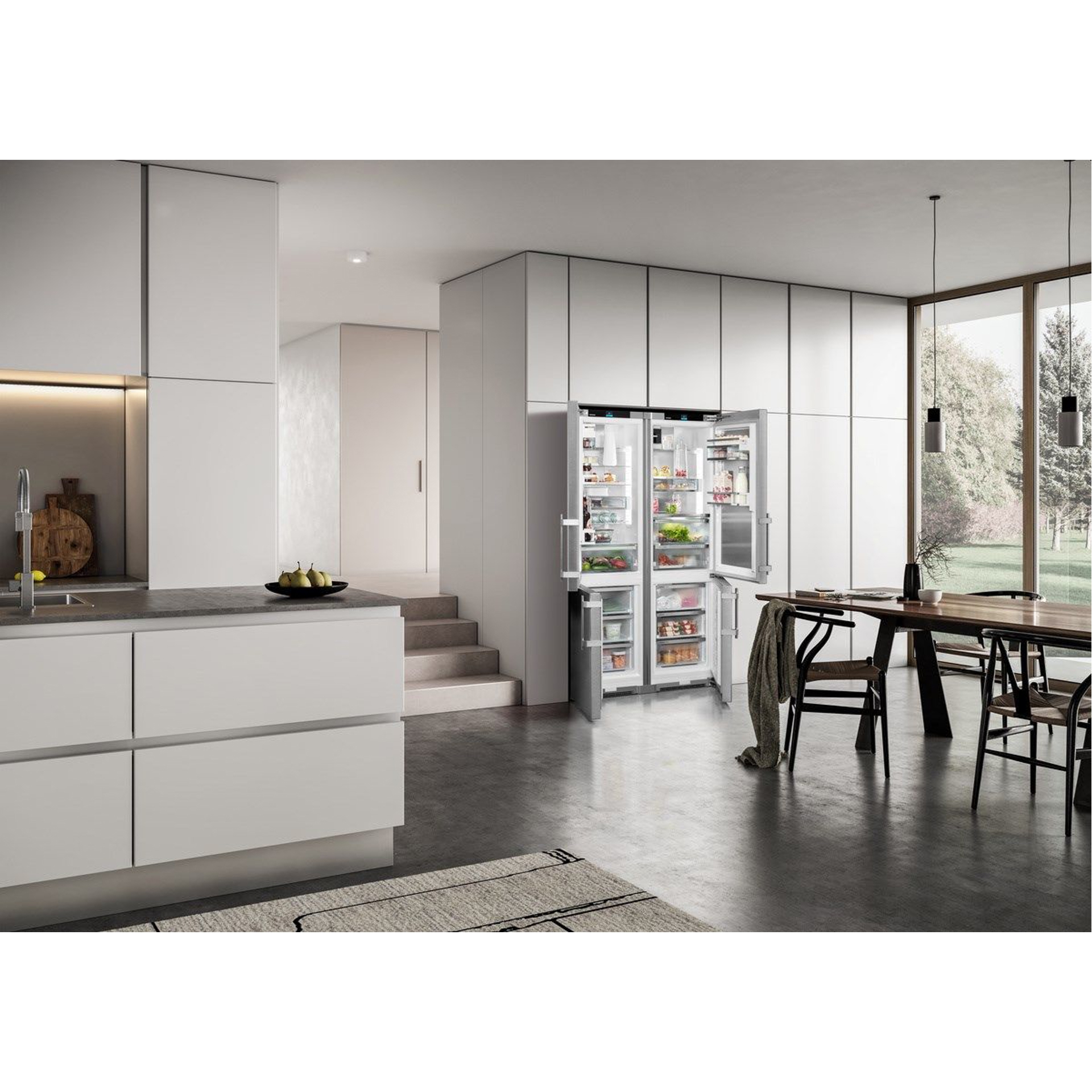 Side-by-Side Fridge-Freezer Combined with Installation Kit