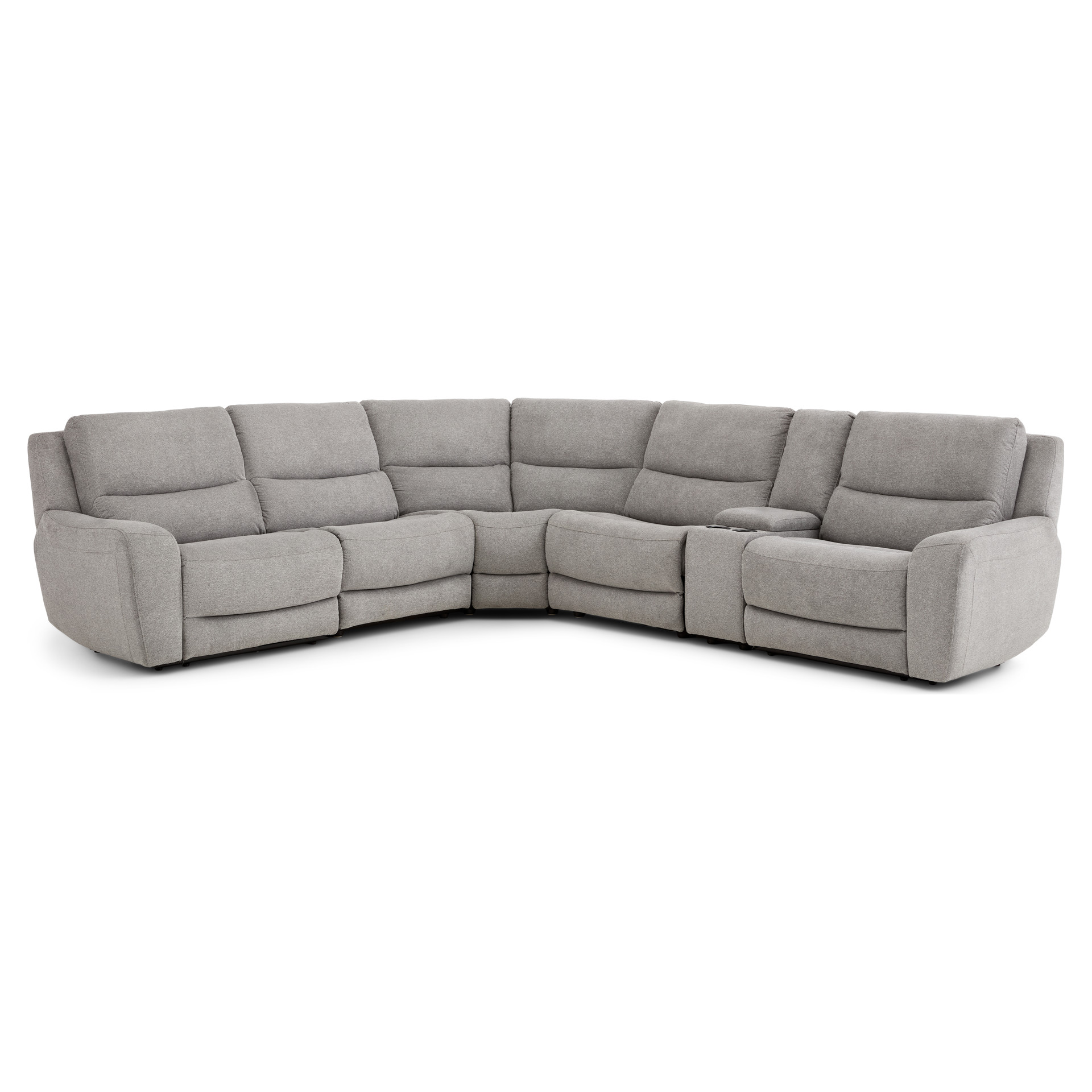 ゆゆ！！ Power Recline Sectional with Integrated Cup Holders AN WAH