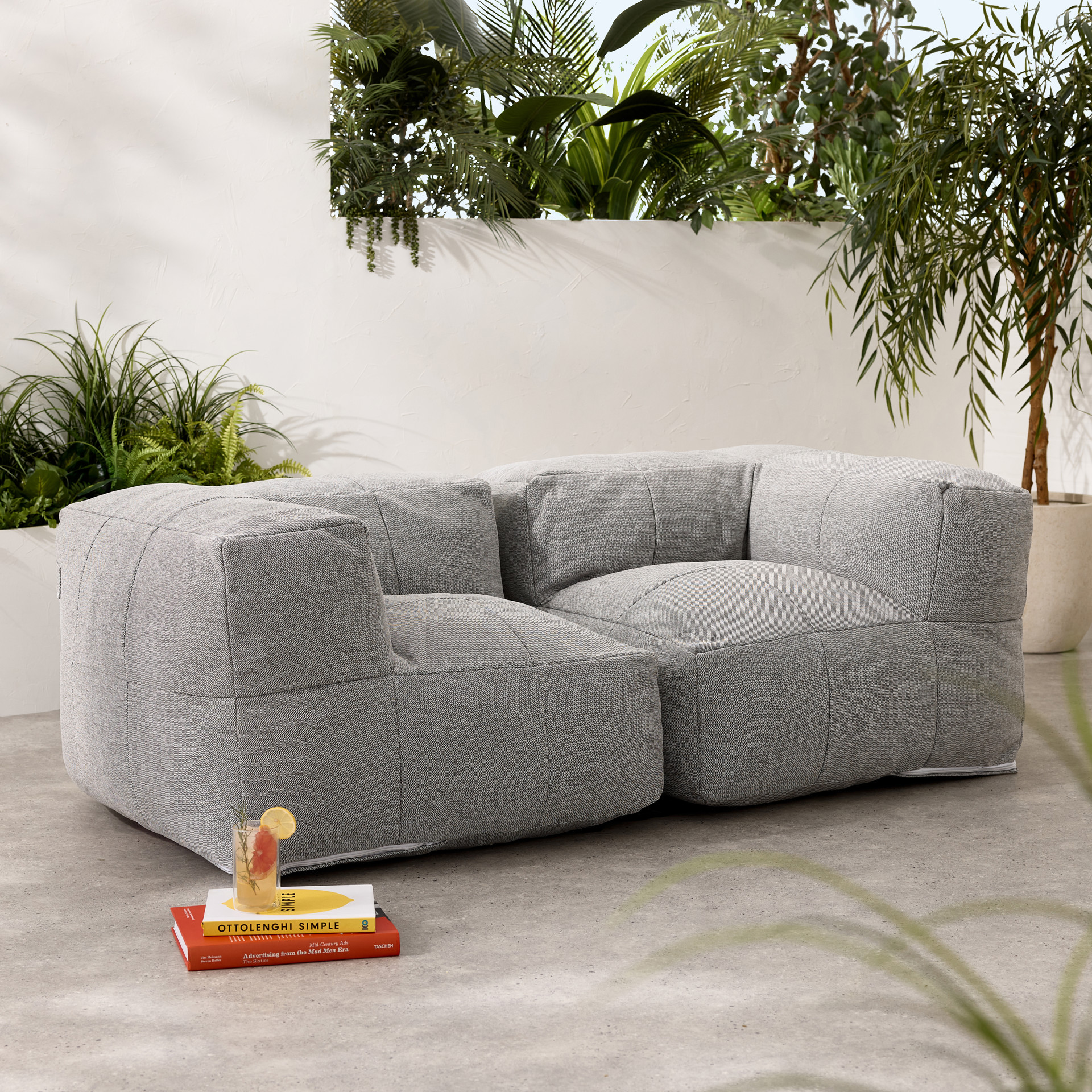 Modish Copa Outdoor Modular Beanbag Loveseat Norka Living *MODISH