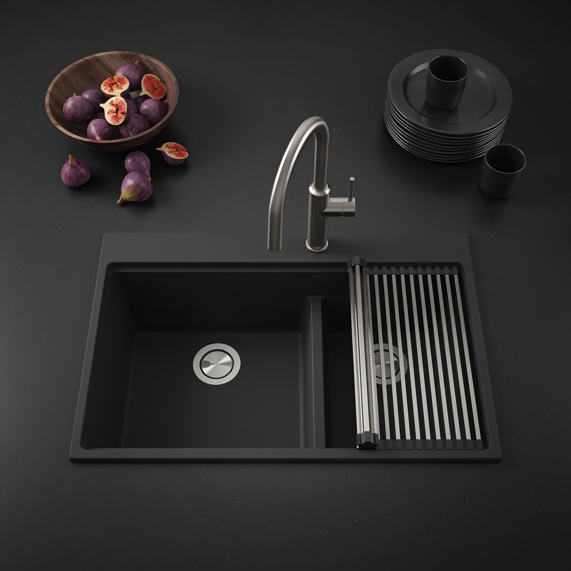 Granistone Double Drop-in Kitchen Sink 33