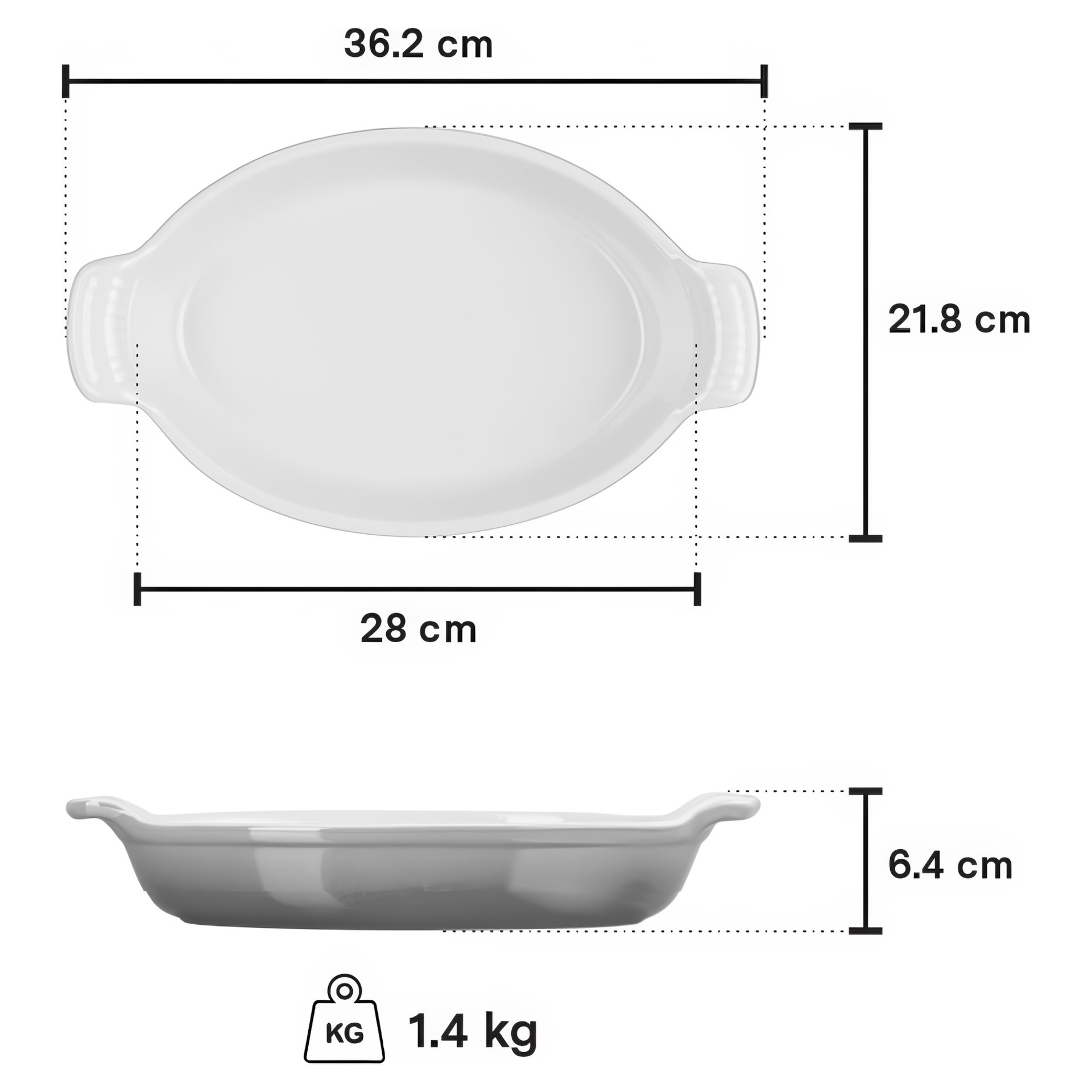 Plat ovale à gratin 1.6 L Le Creuset 71105028716005