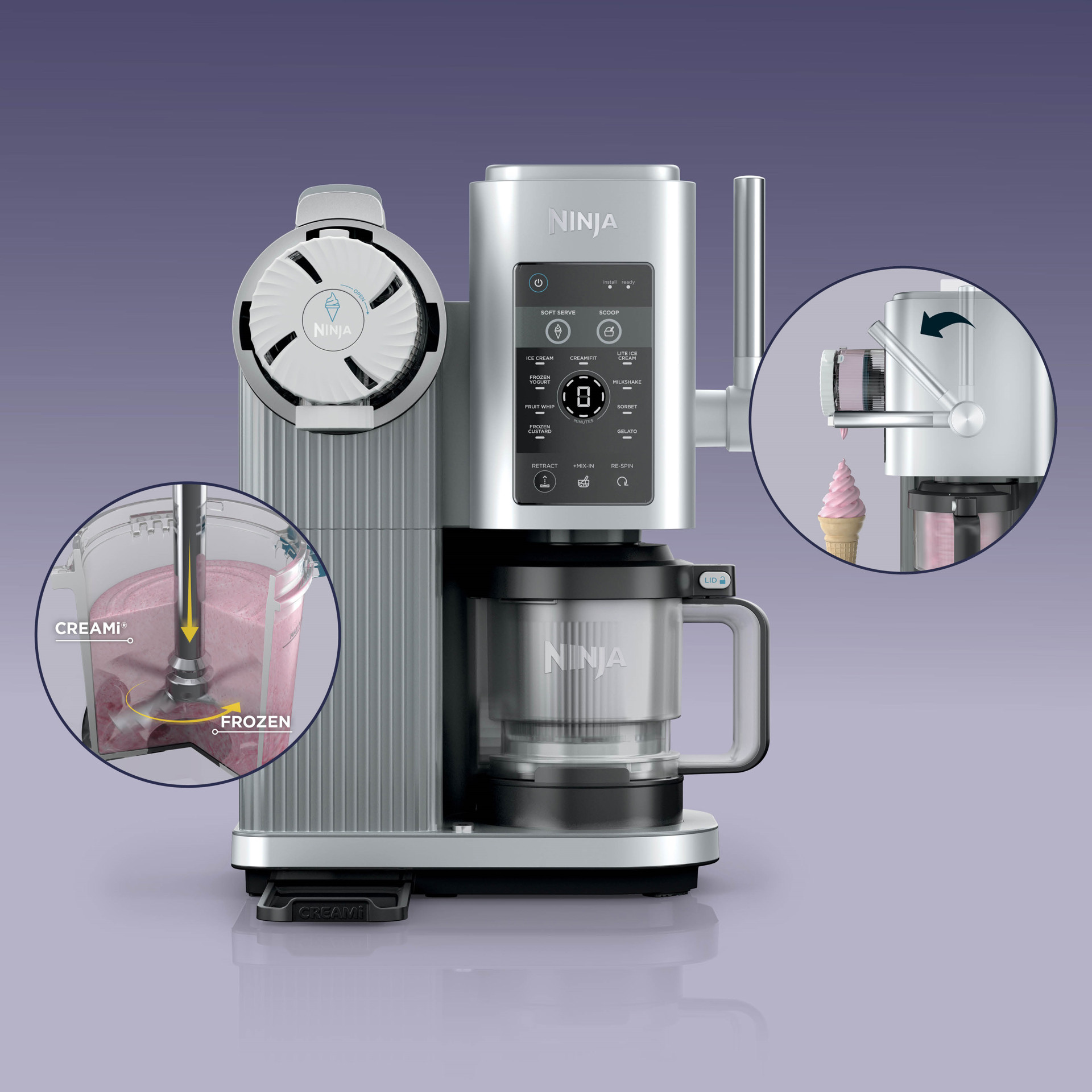 Ninja Swirl™ Soft Serve Ice Cream Machine from CREAMi® Shark Ninja