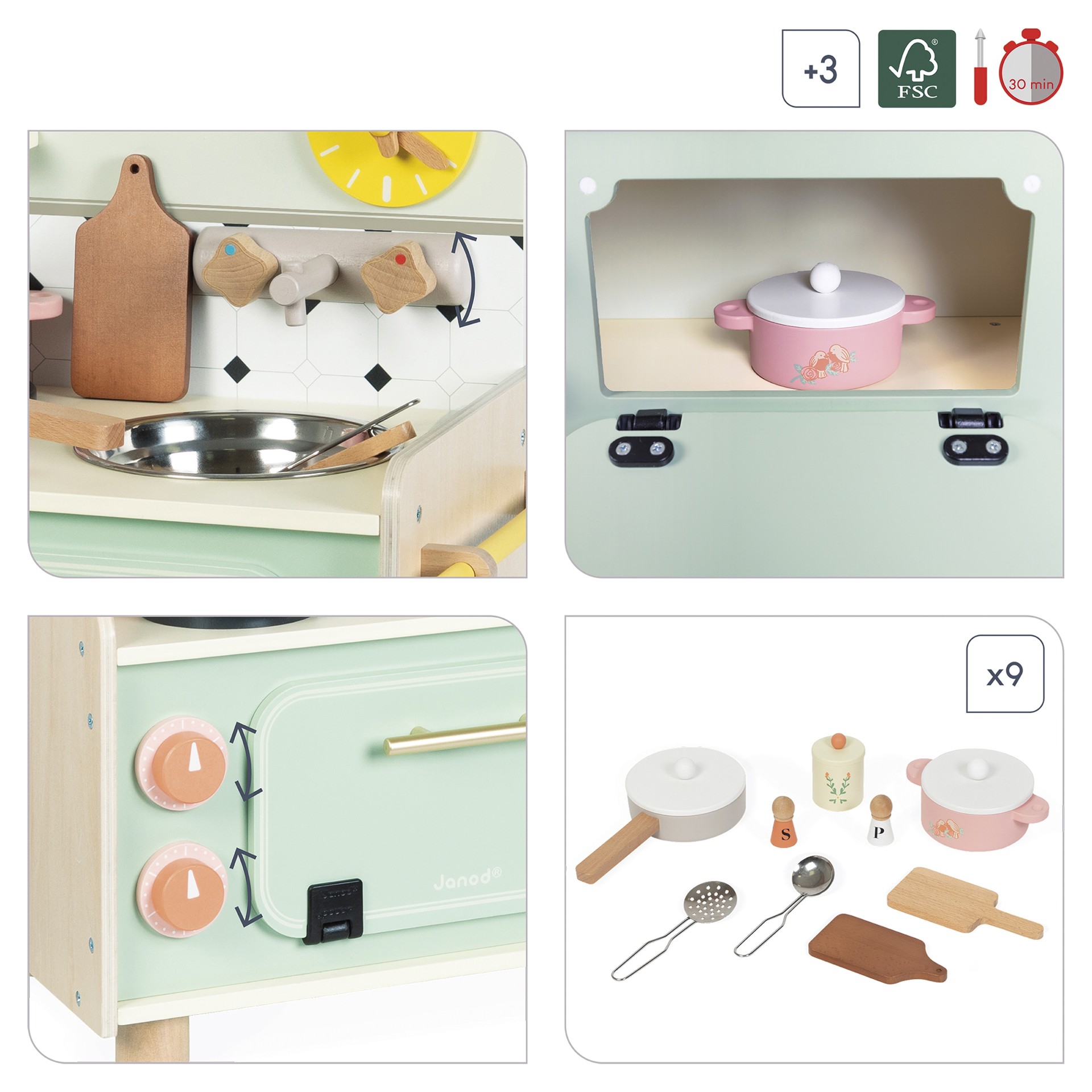 Mamie Soleil Kitchenette for Children Janod J06640 | Tanguay