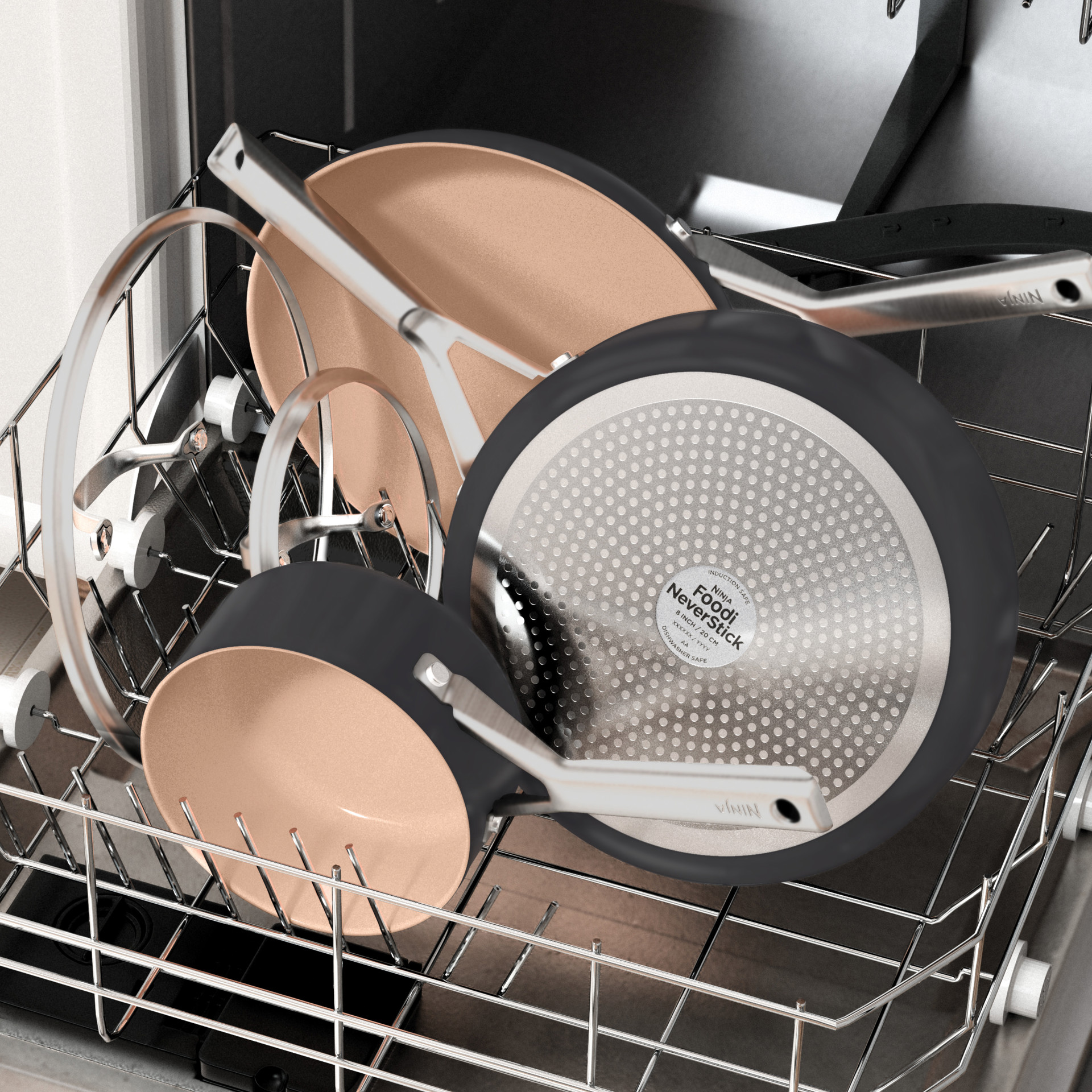 Extended Life Essential Ceramic 12-Piece Cookware Set Shark Ninja