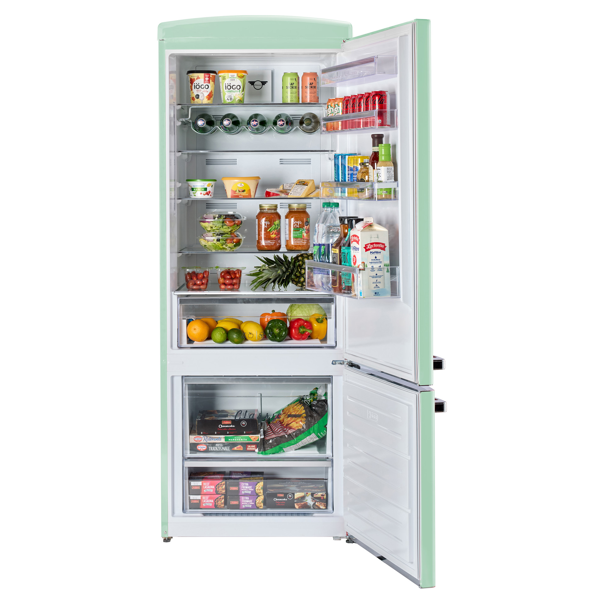 16.7 cu. ft. Retro-style Bottom Freezer Refrigerator Unique
