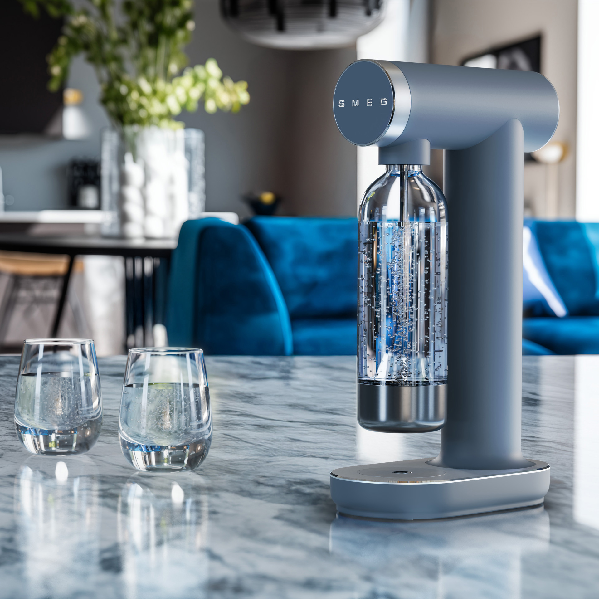 SMEG Soda Maker in storm blue