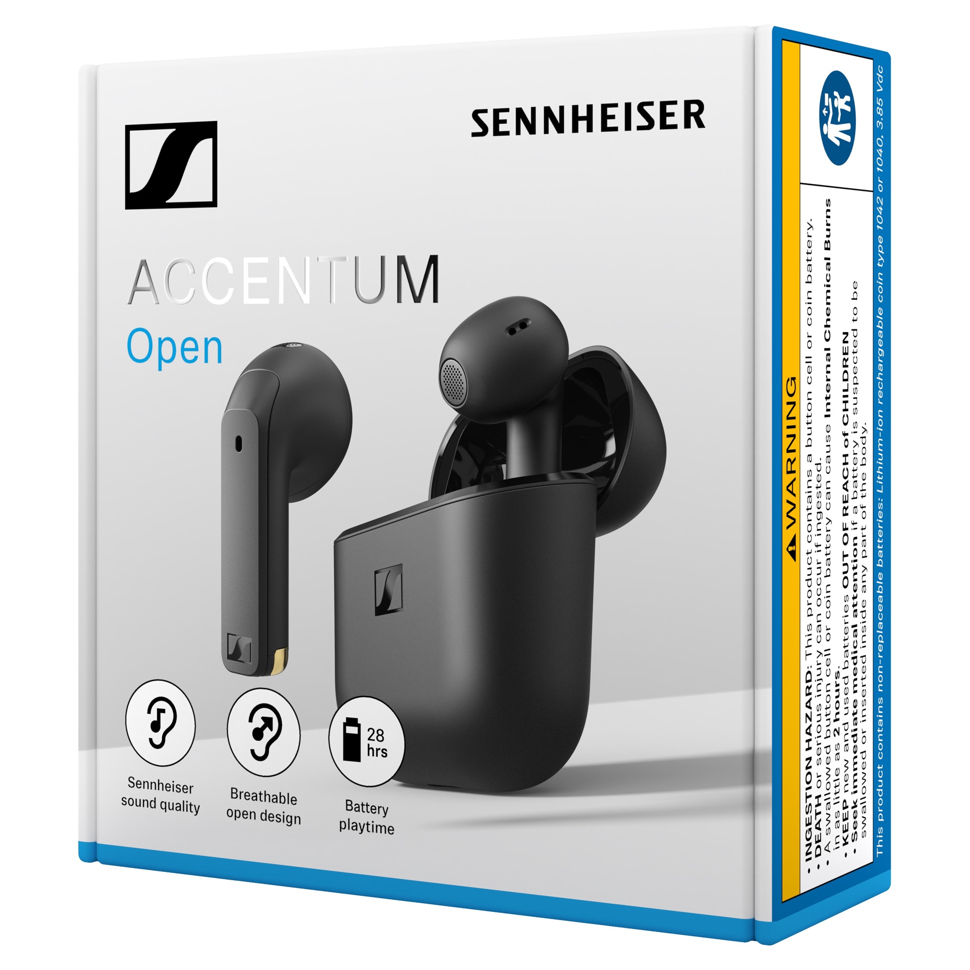 Accentum Open Wireless Earbuds Sennheiser ACCENTUM OPEN NOIR | Tanguay