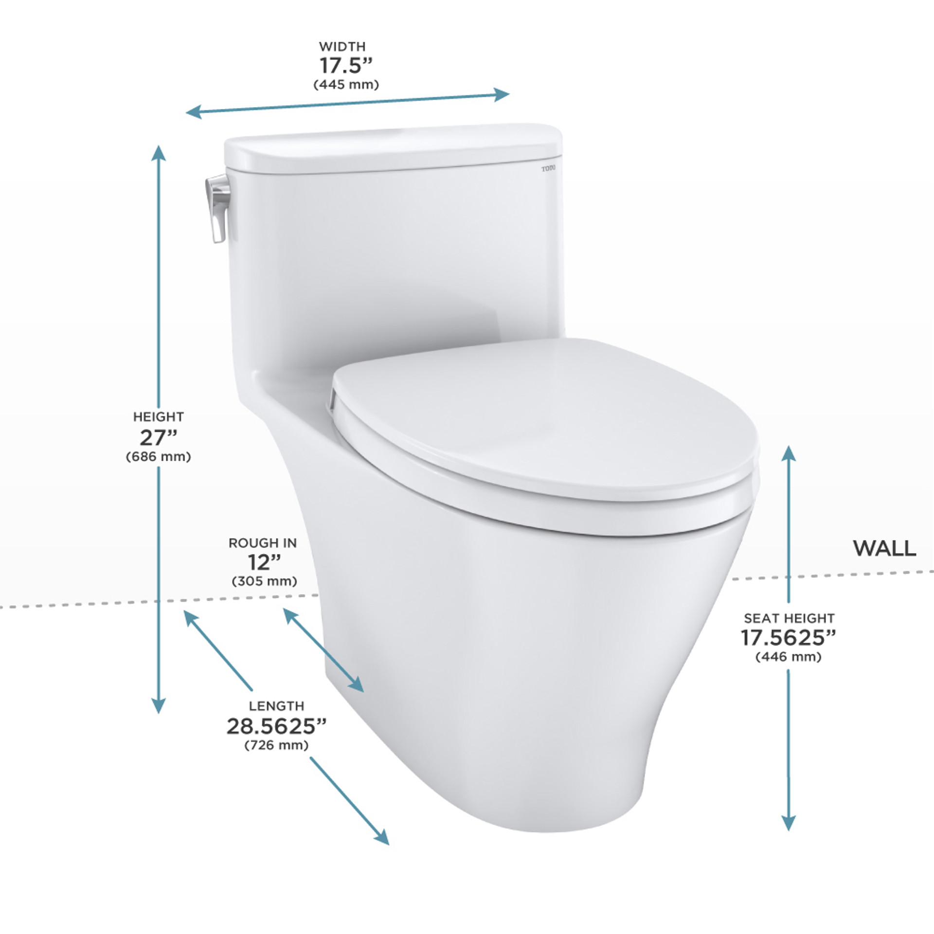 Nexus One-Piece Toilet with Elongated Bowl TOTO MS642124CEFG#01
