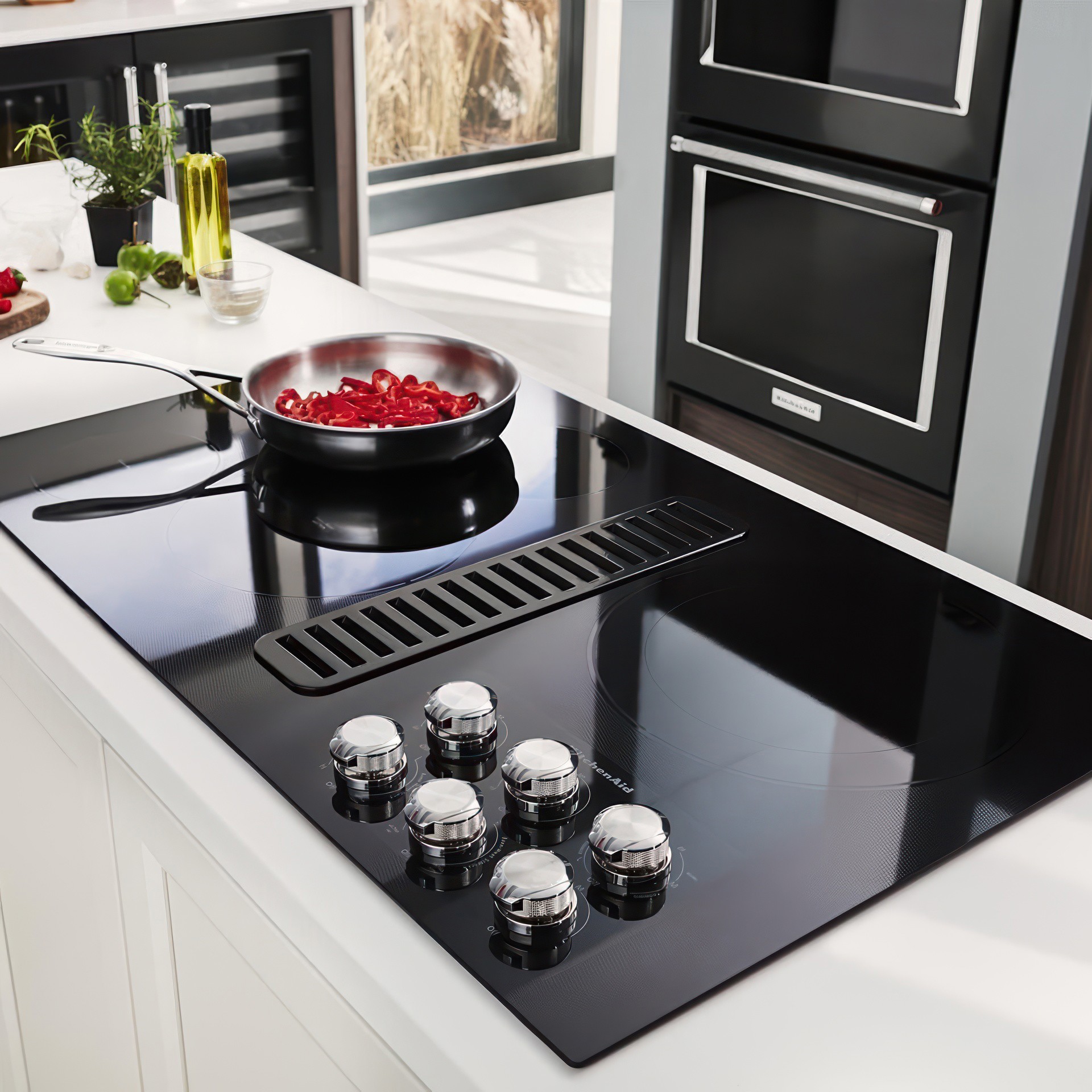 36" Downdraft Electric Cooktop KitchenAid KCED606GBL Tanguay