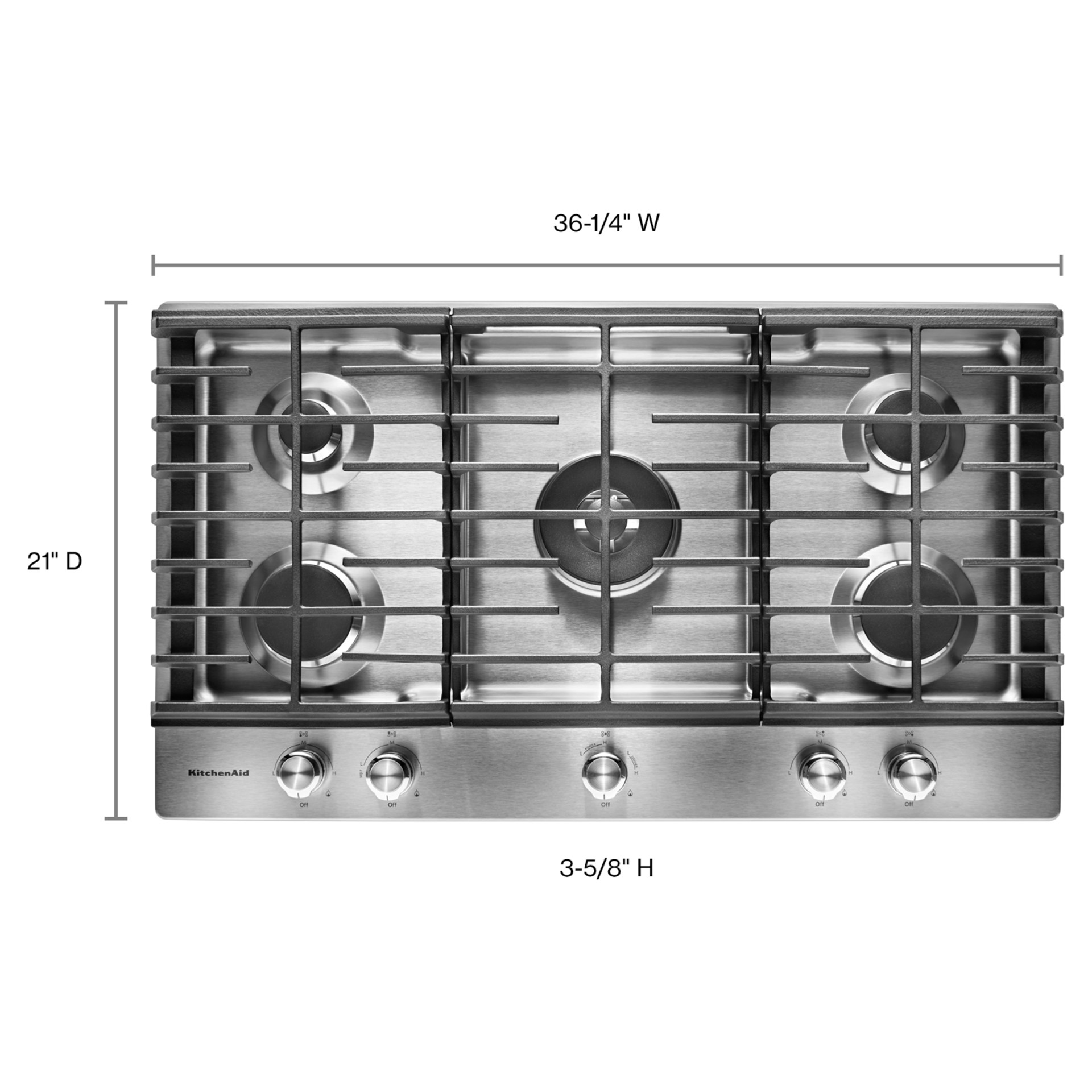 Plaque de cuisson au gaz 36 po KitchenAid KCGS556ESS Tanguay