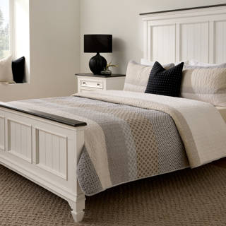 Ethan Grey and Taupe Quilt (Double/Queen) Brunelli | Tanguay