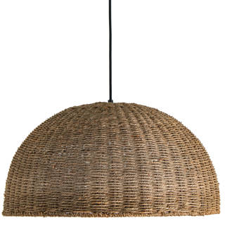 2 Abat-jour En Rotin Tressé SOPOTUTU - Forme Tonneau, Pour Culot E14/E27, Salon, Chambre, Suspension