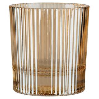 Lot De 4 Grands Verres à Vin Ambre - Fabrication Artisanale - État Comme Neuf