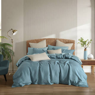 Parure housse de couette polycoton CHAMBRAY pas cher