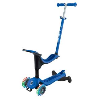 Smoby Porteur Scooter – Dès 18 Mois, Roues Silencieuses, Coffre à Jouets Sous Siège, Phare Avant, Bleu