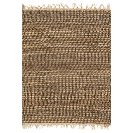 Farmhouse Handwoven Natural Jute Oval Area Rug, 5' x 8' 