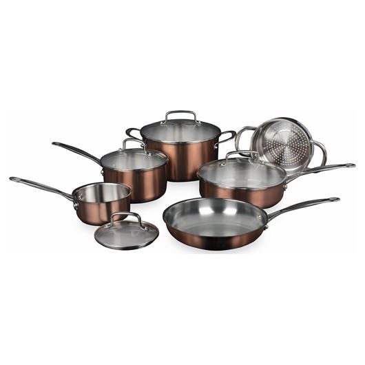 Cuisinart Css-12mcamc 12-piece Classic Collection Metallic Stainless Steel  Cookware Set, Copper,  Exclusive