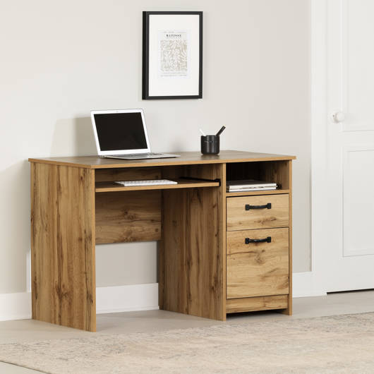 South shore small computer deals desk with drawers