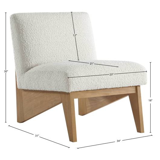 Chapman Fabric Accent Chair Meridian Furniture 460NATURAL | Tanguay