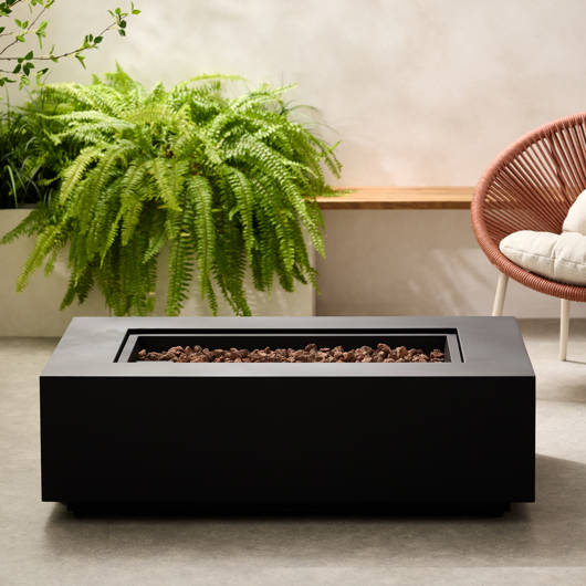Aegean Propane Fire Table Real Flame C9813LP-BLK | Tanguay