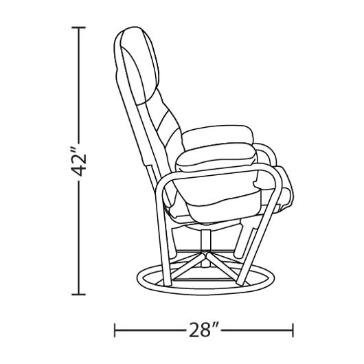 Chaise berçante, pivotante et inclinable Pel