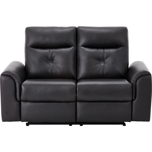 Causeuse inclinable en tissu aspect cuir Elran