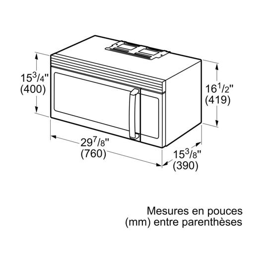 Four micro-ondes à hotte intégrée Bosch