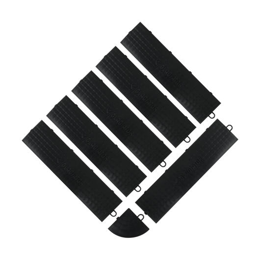 Garnitures mâles pour sol en carrelage noir Gladiator