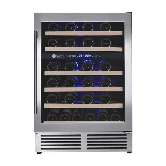 Cellier 2 zones 46 bout inox Magnum Cellars